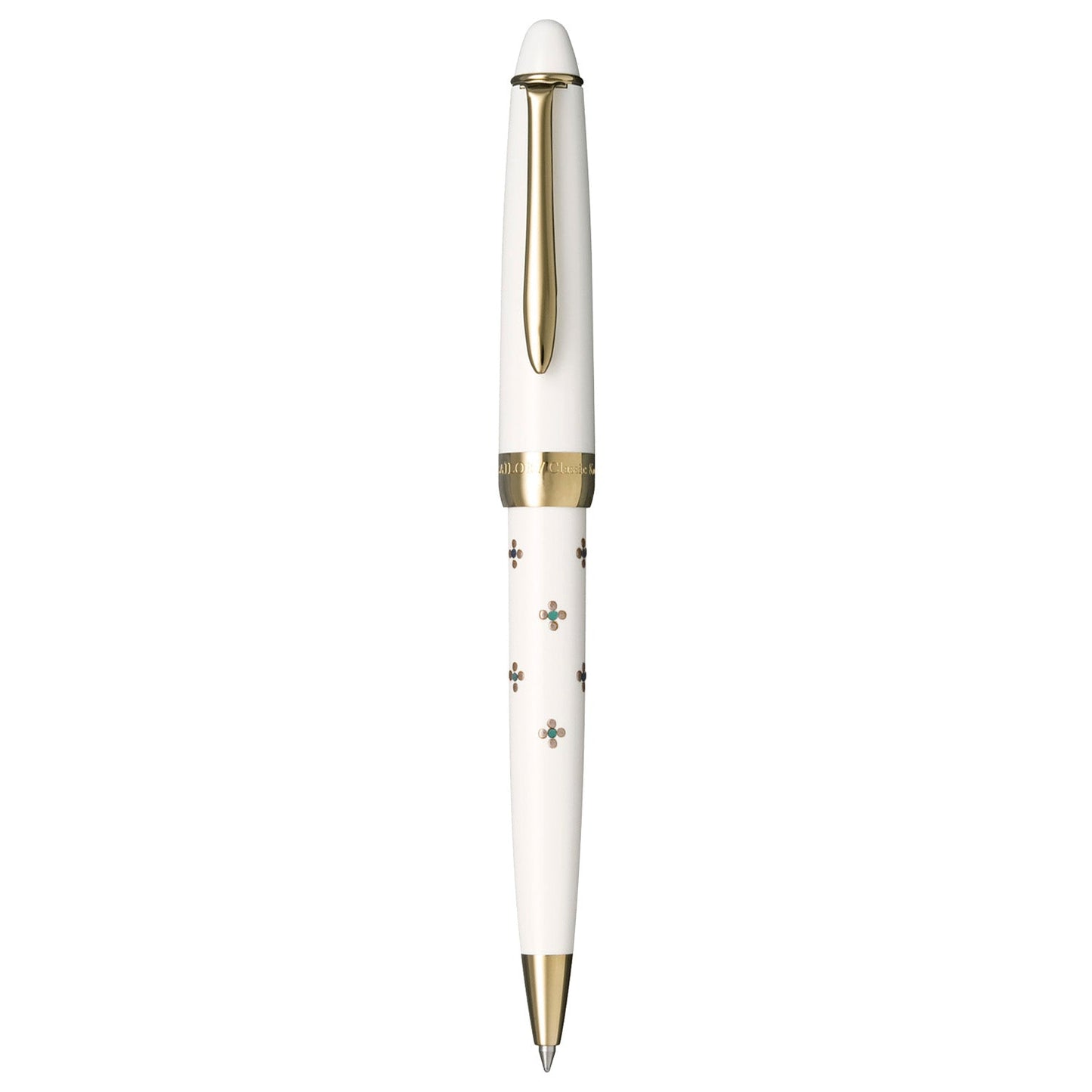 Sailor Classic Ko Floret Dot White Ballpoint Pen 15-2503-210