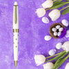 Sailor Classic Ko Floret Dot White Ballpoint Pen 15-2503-210