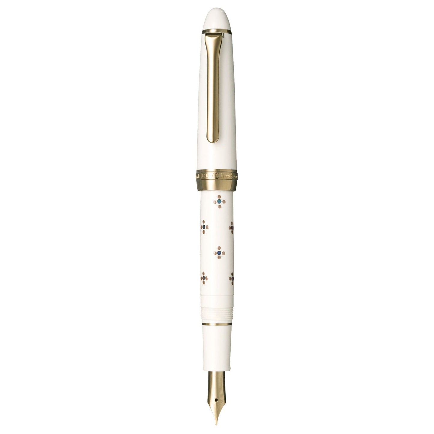 Sailor Classic Ko Floret Dot White Fountain Pen