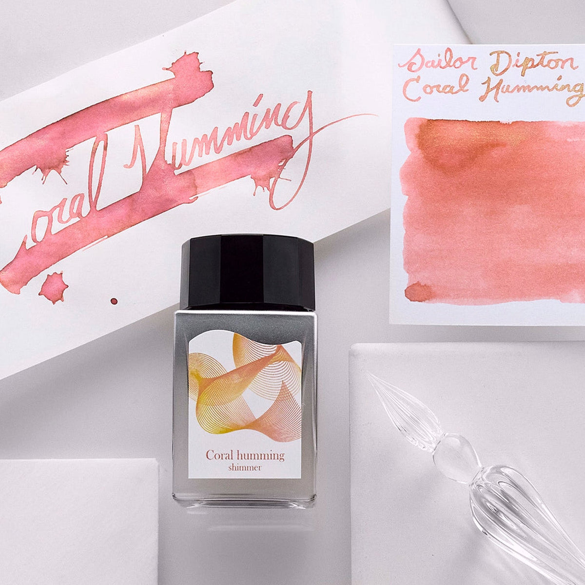 Sailor Dipton Ink Bottle (Coral Humming - 20 ML) 13-1700-201