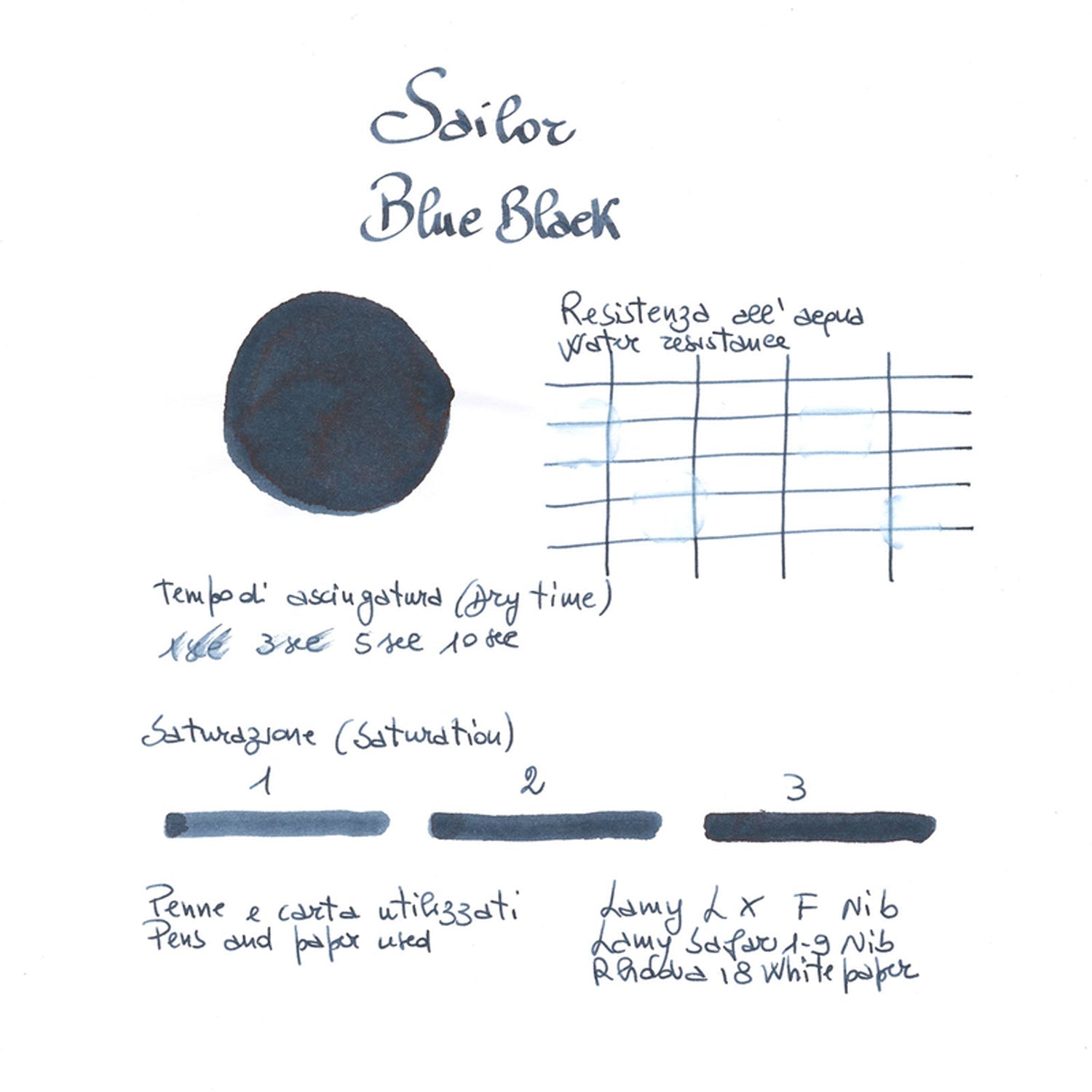 Sailor Dye Ink Bottle (Blue Black - 50 ML) 13-1007-244