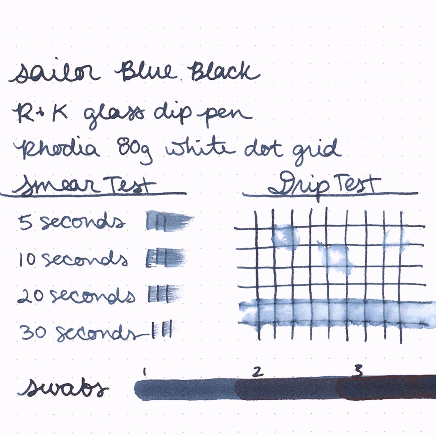 Sailor Dye Ink Cartridge (Blue Black - Pack of 12) 13-0404-144