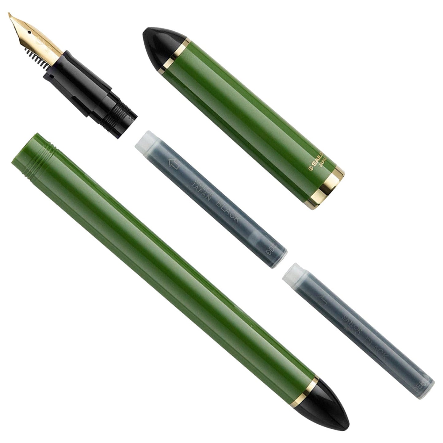 Sailor Fude de Mannen Green GT Fountain Pen 12-0150-067