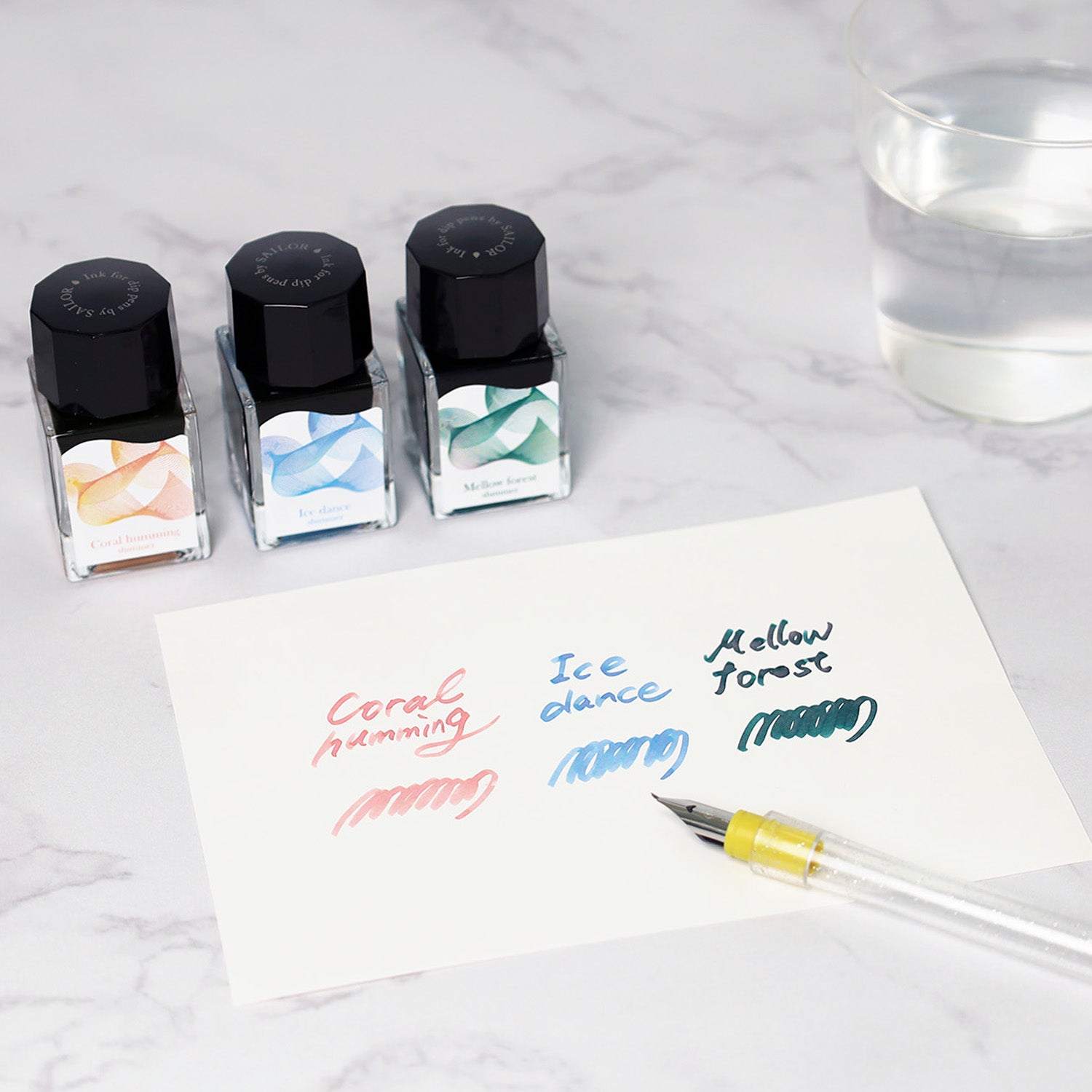 Sailor Hocoro Dip Pen Set (Coral Humming) 10-0250-701