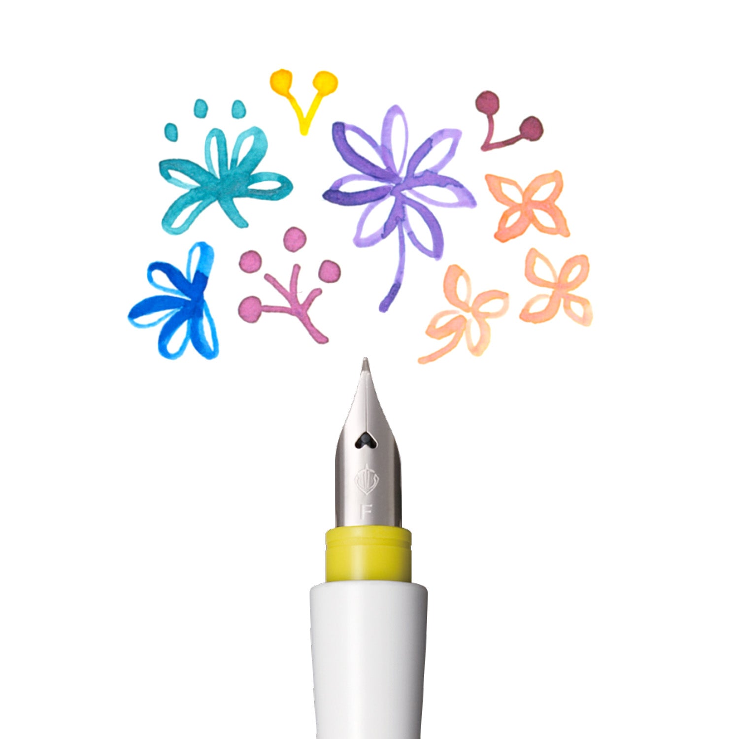 Sailor Hocoro Dip Pen (White - Fude) 12-0138-710