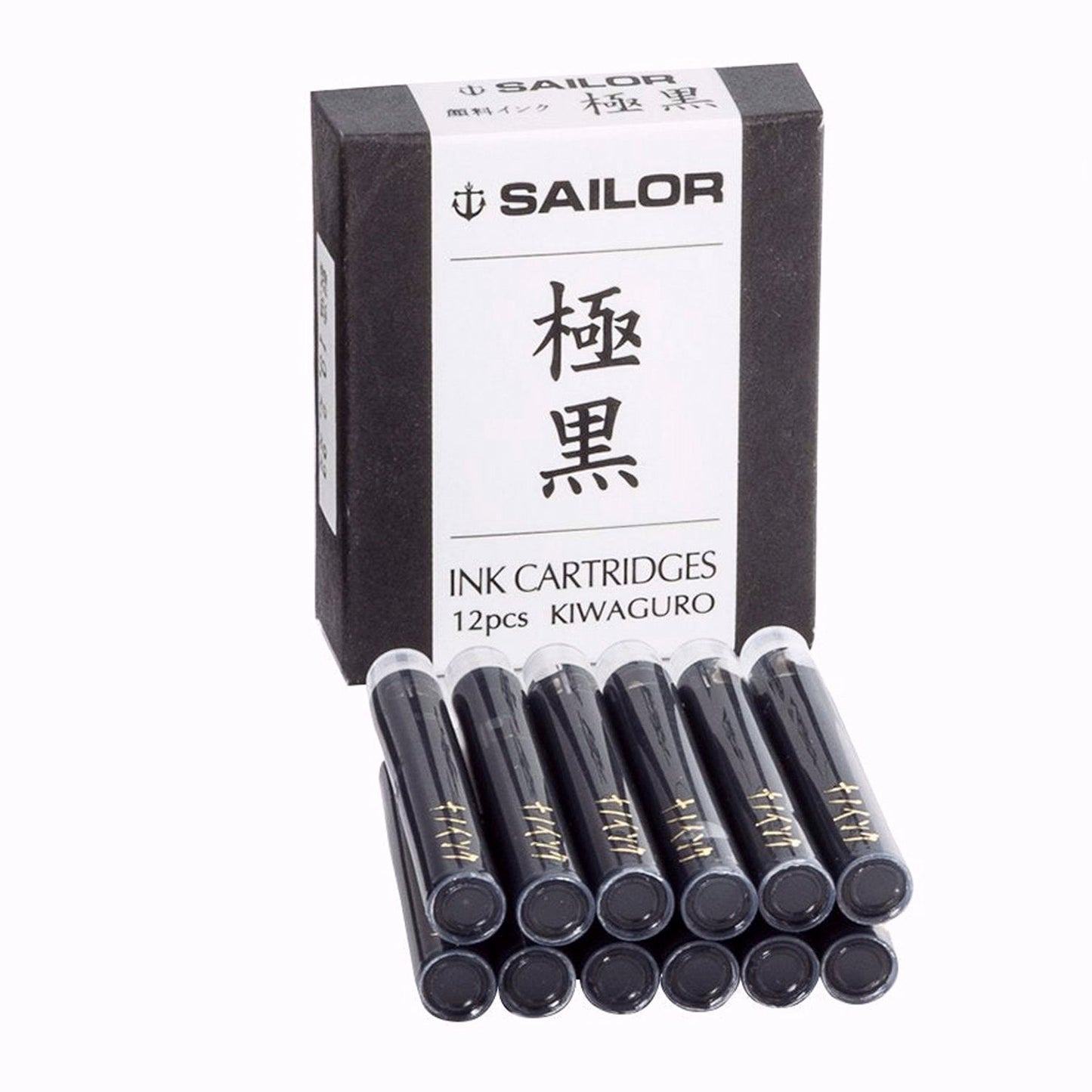 Sailor Pigment Ink Cartridge (Kiwaguro - Pack of 12) 13-0604-120