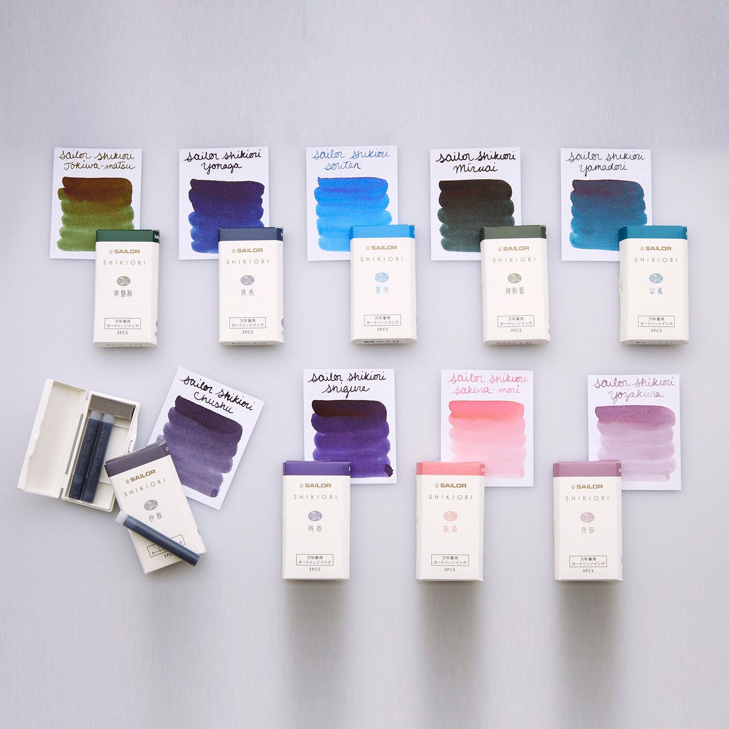 Sailor Shikiori Ink Cartridge (Okuyama - Pack of 3) 13-0350-208