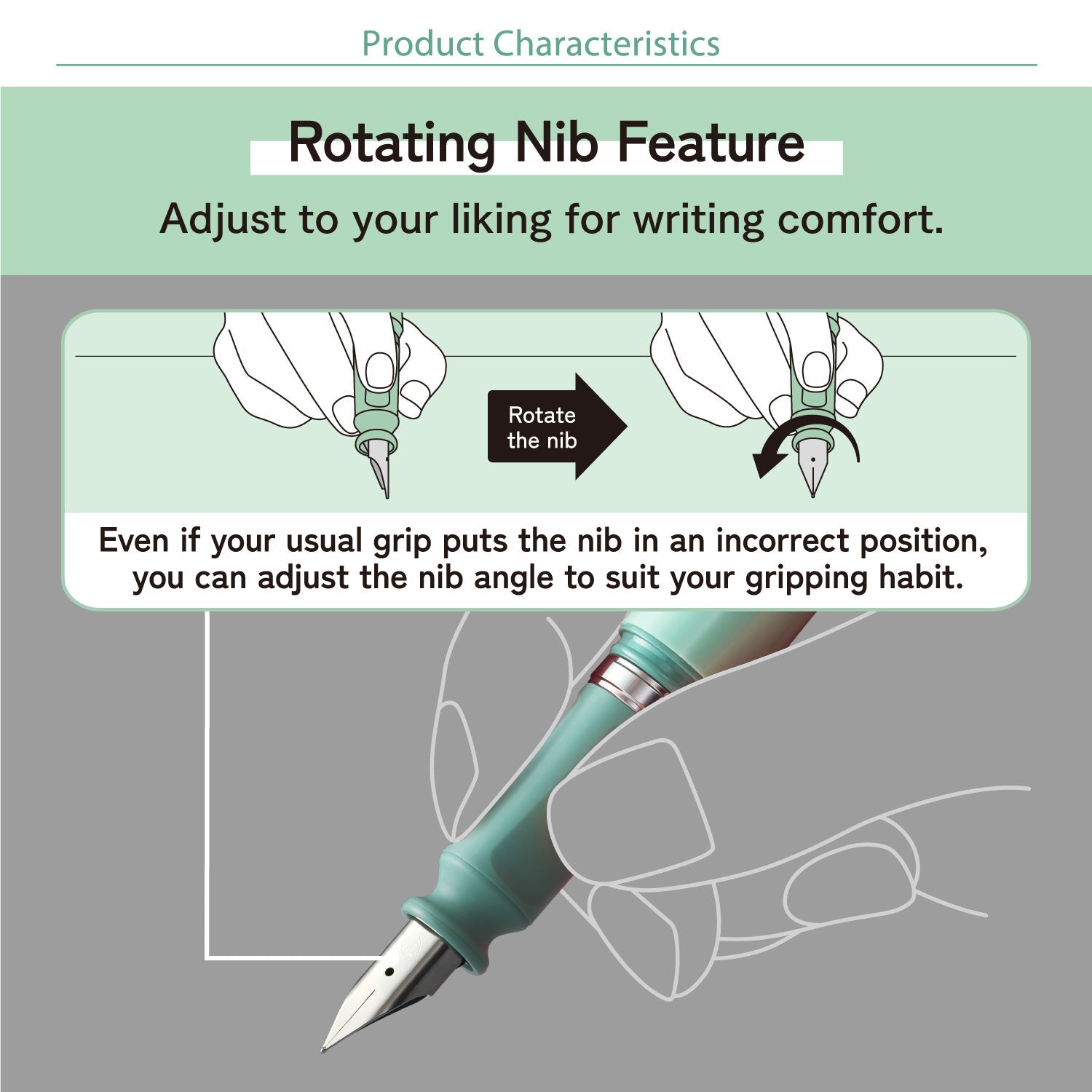 Sailor Tuzu Adjust Green Fountain Pen