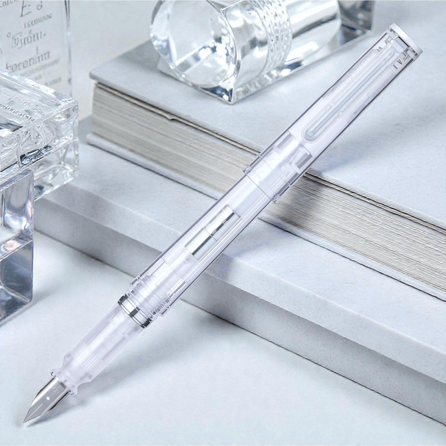 Sailor Tuzu Adjust Glassy Crystal White Fountain Pen (Limited Edition)