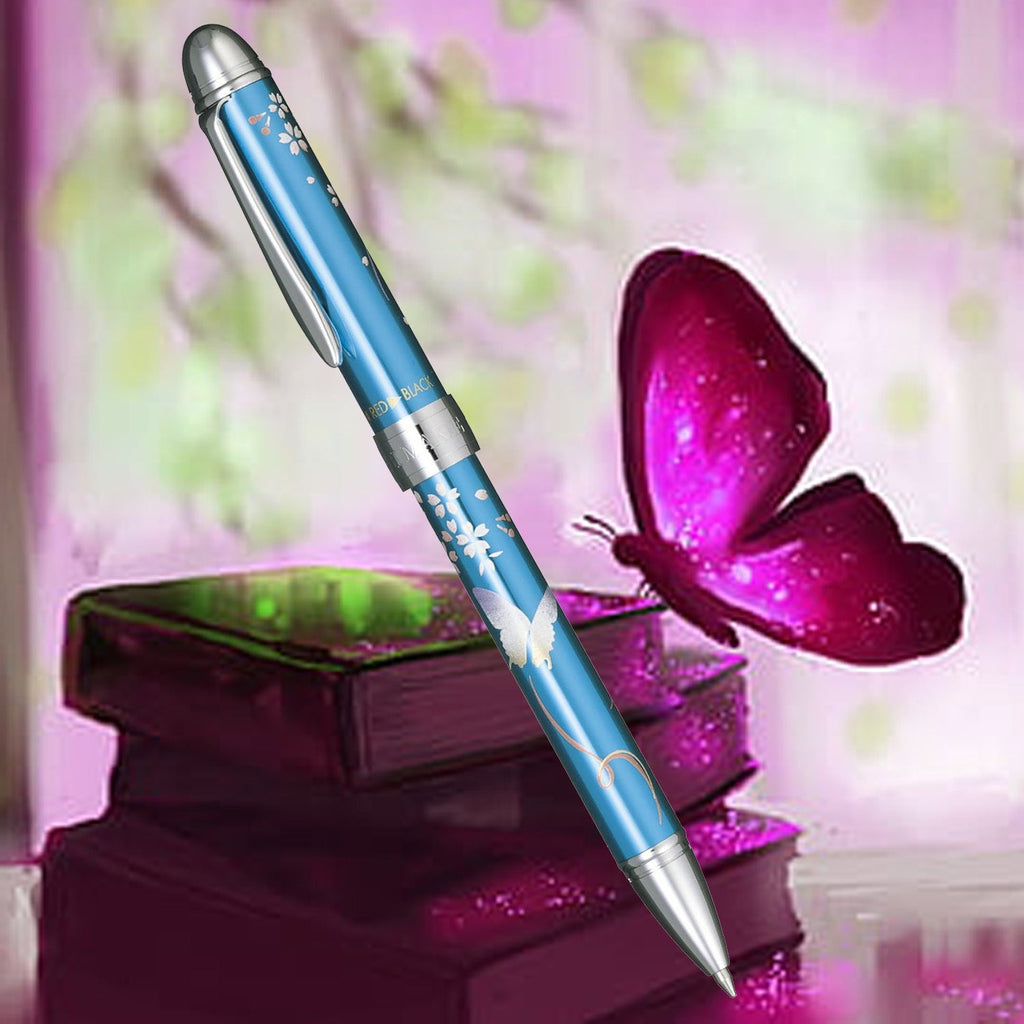 Sailor Yubi Maki-E Butterfly Metalic Blue CT Multi Functional Pen 16-0333-244