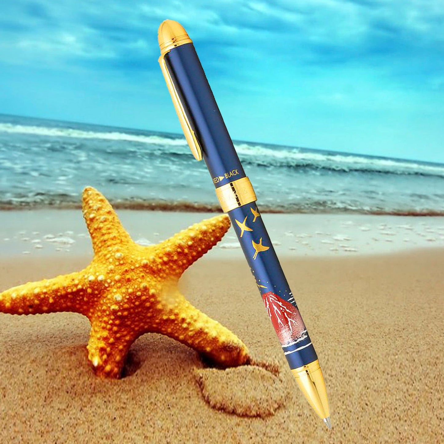 Sailor Yubi Maki-E Fuji Blue GT Multi Functional Pen 16-0352-240