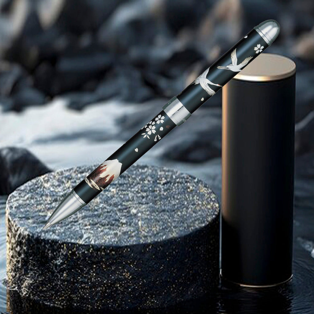 Sailor Yubi Maki-E Tsuru Crane Black CT Multi Functional Pen 16-0334-220