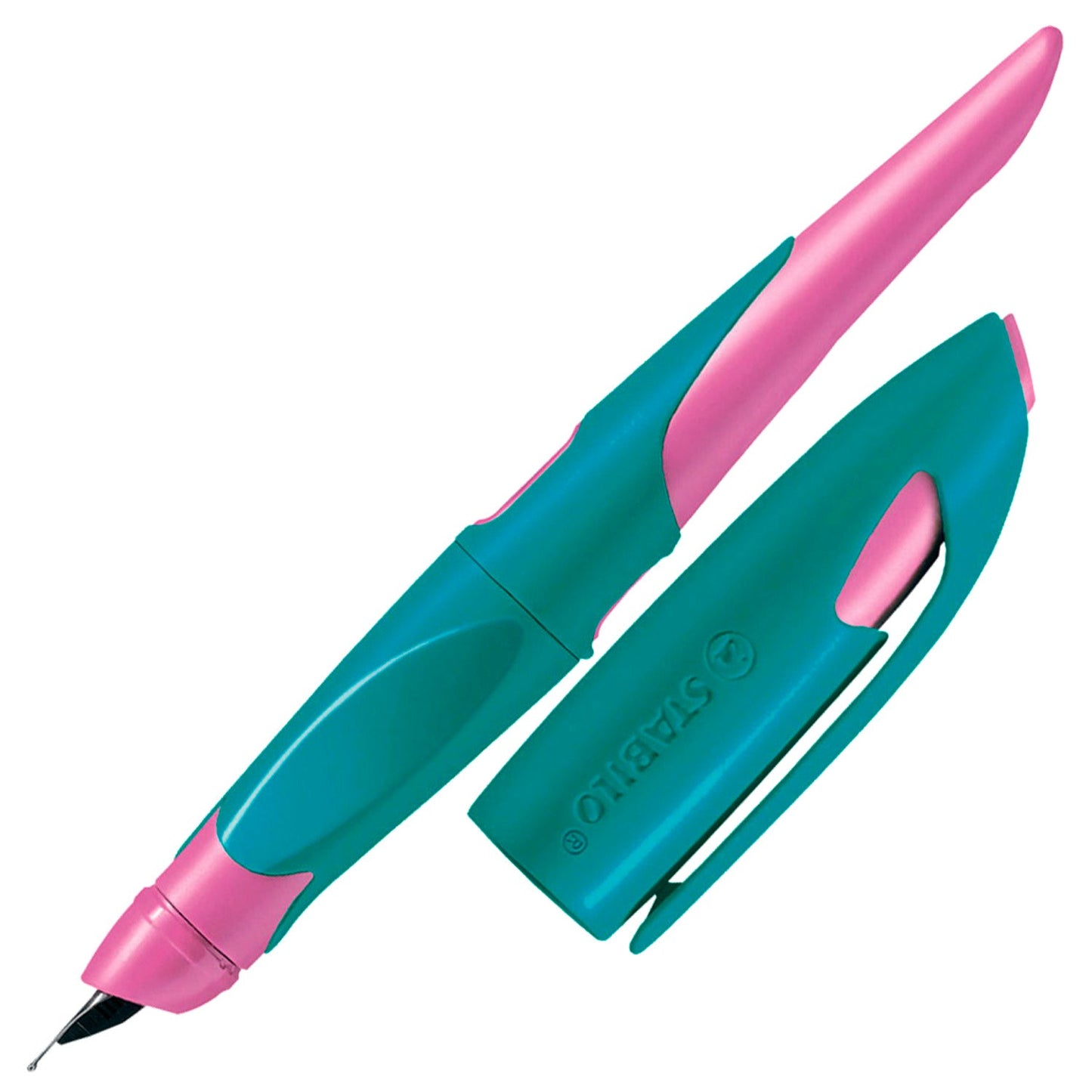 Stabilo EASYbirdy Neon Pink/Turquoise Fountain Pen