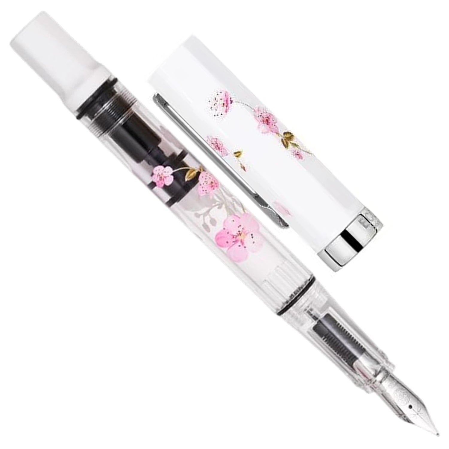 Twsbi Eco White Cherry Blossom CT Fountain Pen (Limited Edition)