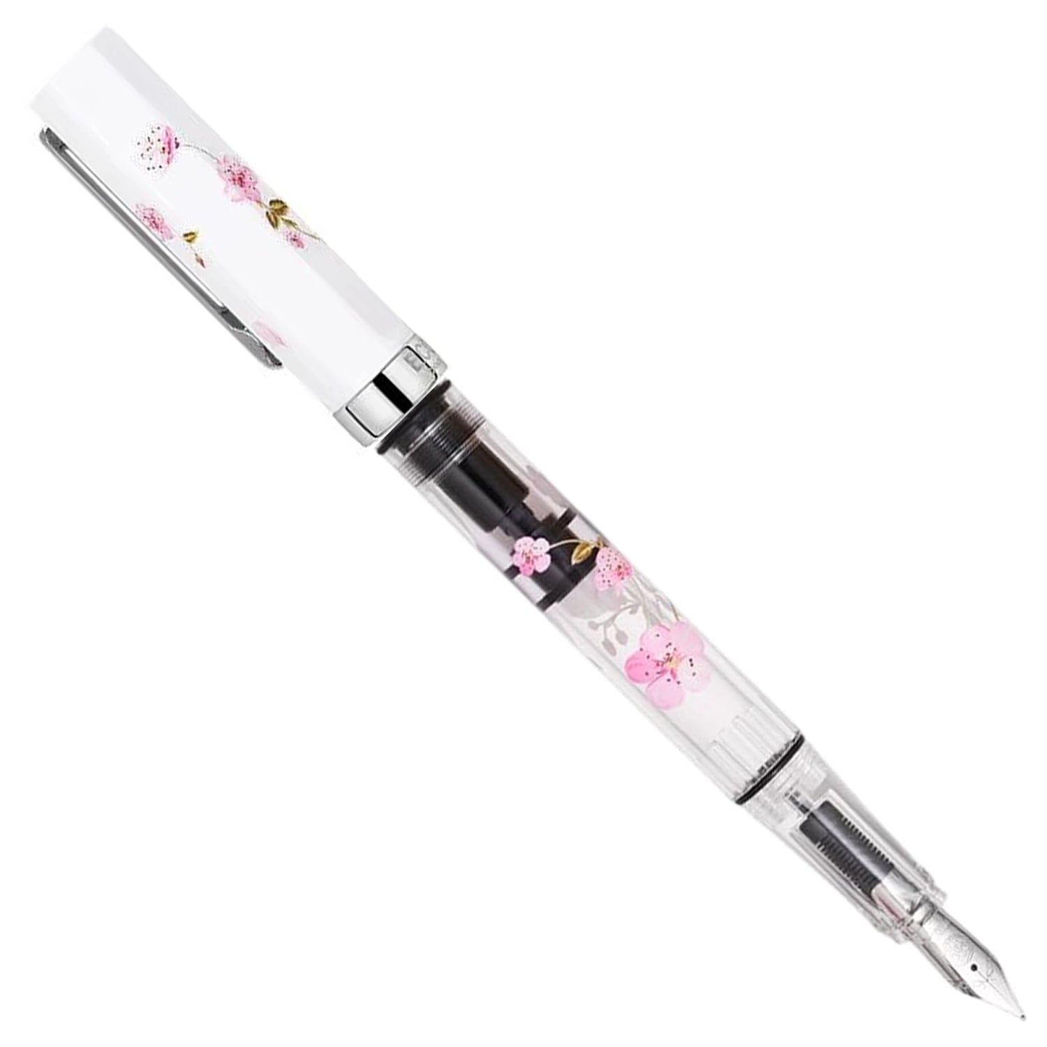 Twsbi Eco White Cherry Blossom CT Fountain Pen (Limited Edition)