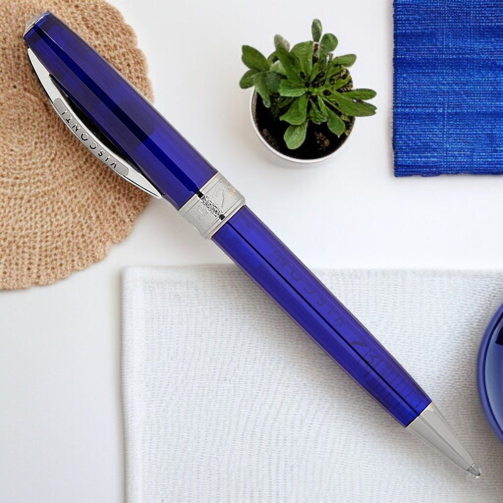 Visconti Michelangelo Translucent Blue CT Ballpoint Pen KP67-01-BP