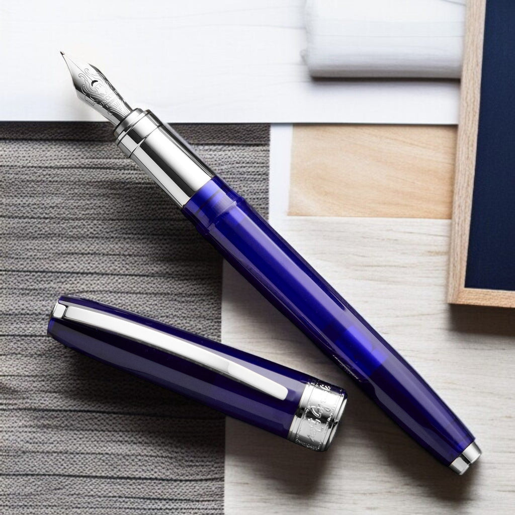 Visconti Michelangelo Translucent Blue CT Fountain Pen