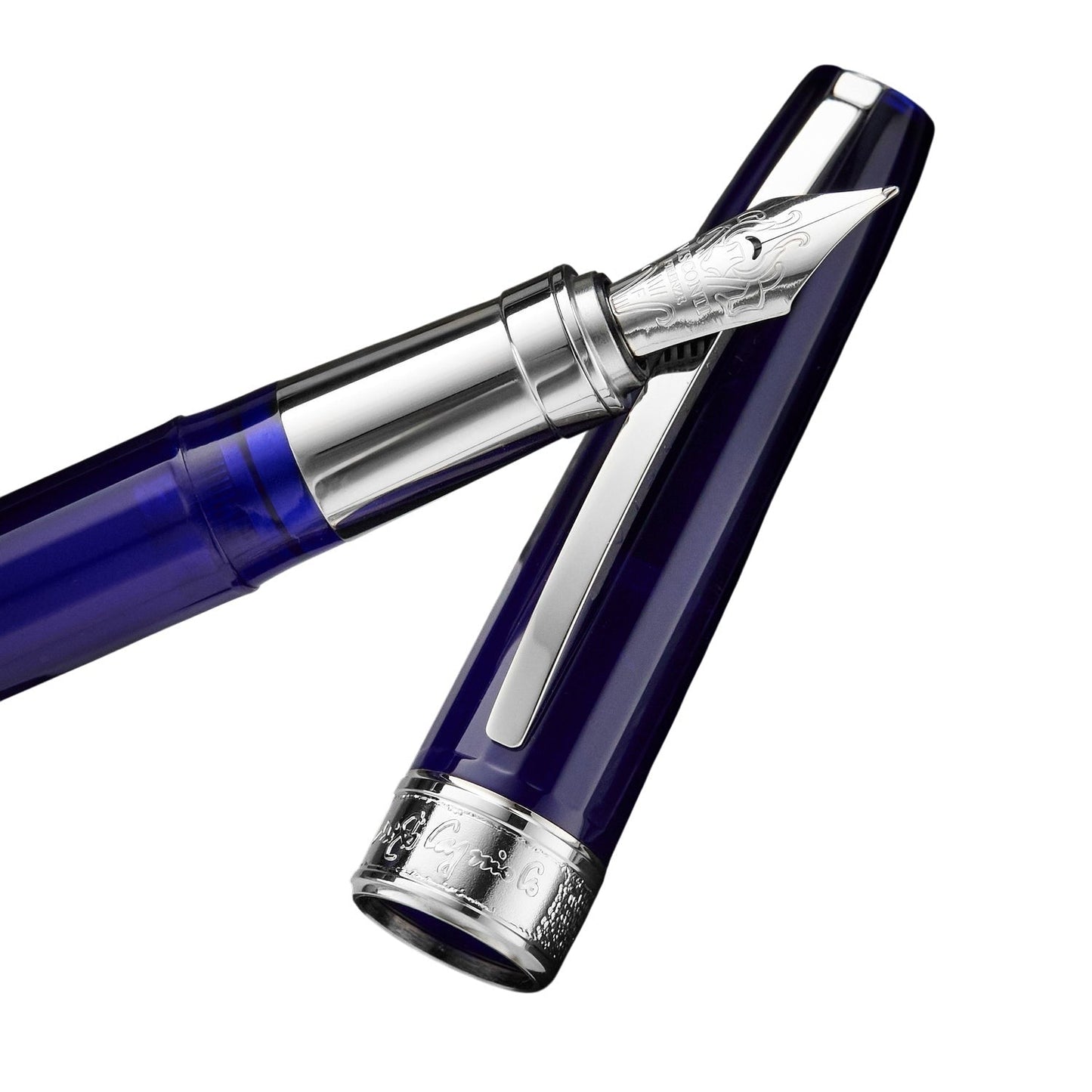 Visconti Michelangelo Translucent Blue CT Fountain Pen