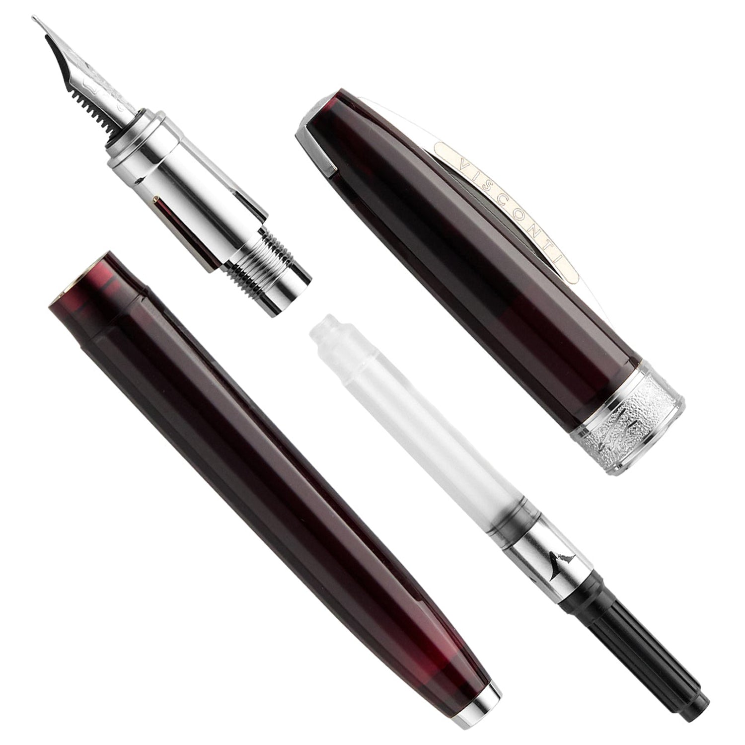 Visconti Michelangelo Translucent Red CT Fountain Pen