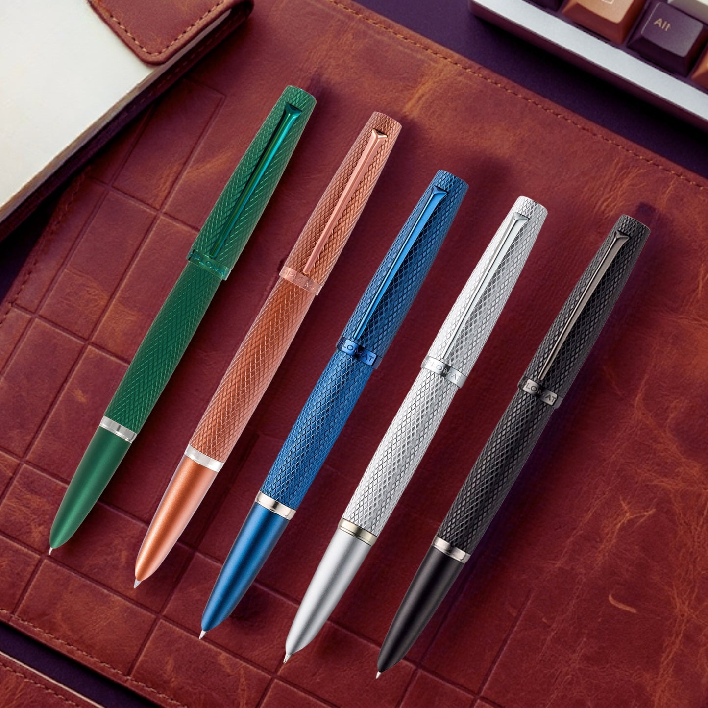Diplomat Viper Blue Guilloche Fountain Pen