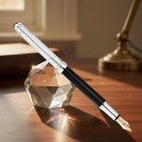 Waldmann Chess Black/Silver CT 18CT Fountain Pen