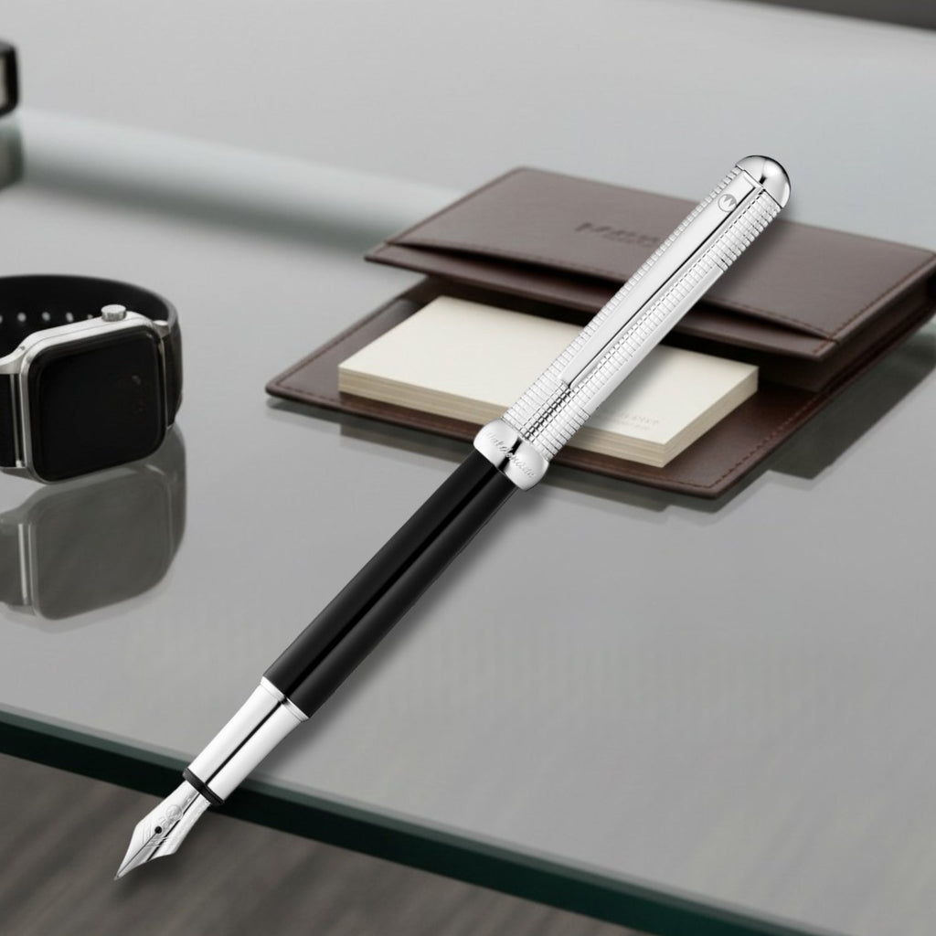 Waldmann Chess Black/Silver CT Fountain Pen