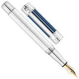 Waldmann Commander 23 Midnight Blue/Sliver CT 18CT Fountain Pen
