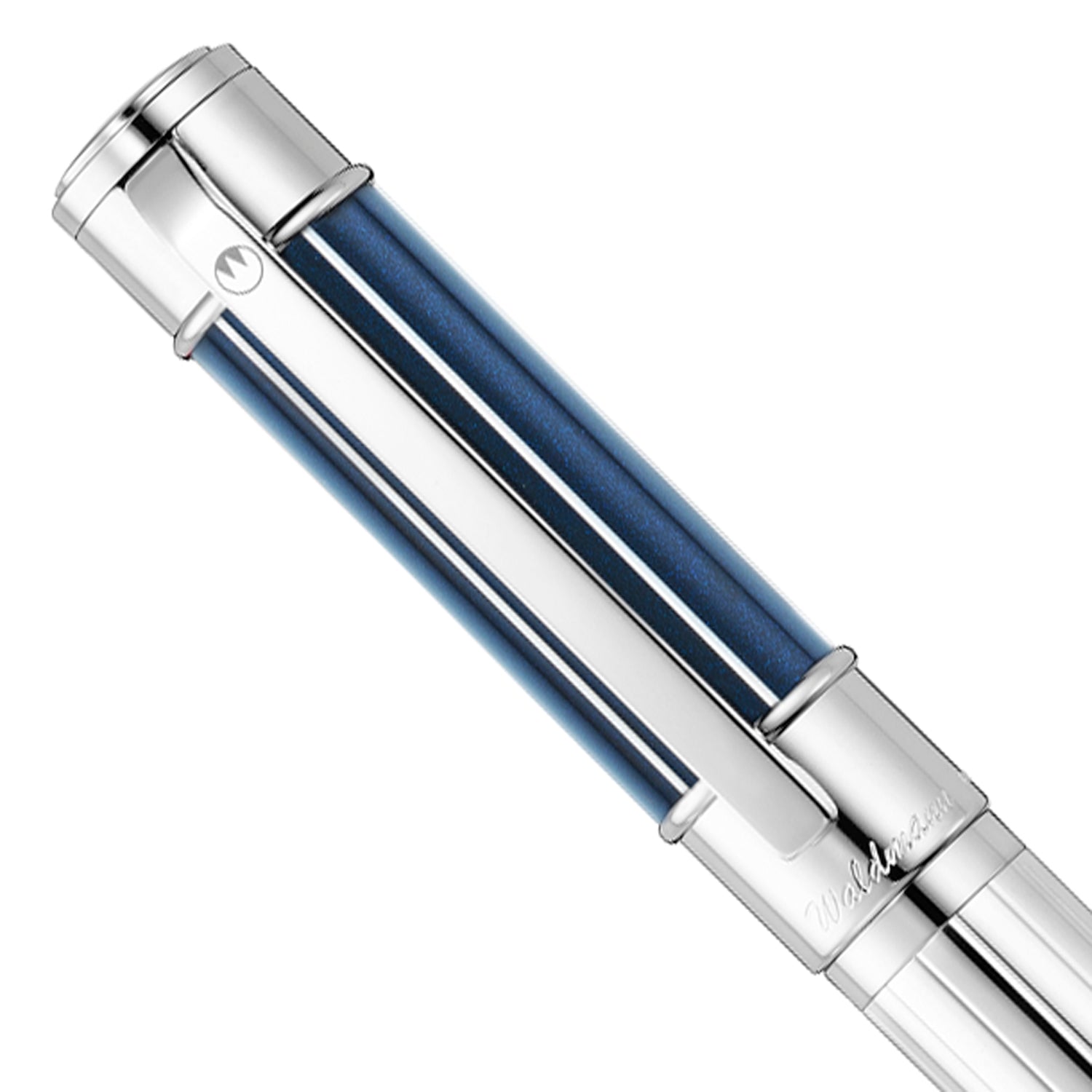 Waldmann Commander 23 Midnight Blue/Sliver CT 18CT Fountain Pen