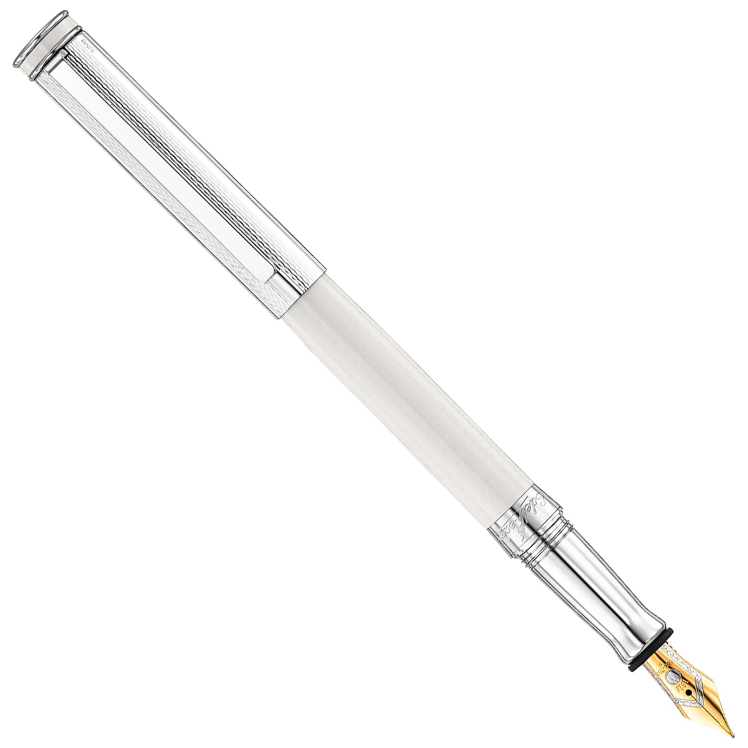 Waldmann Edelfeder Brilliant Champagne White CT 18CT Fountain Pen