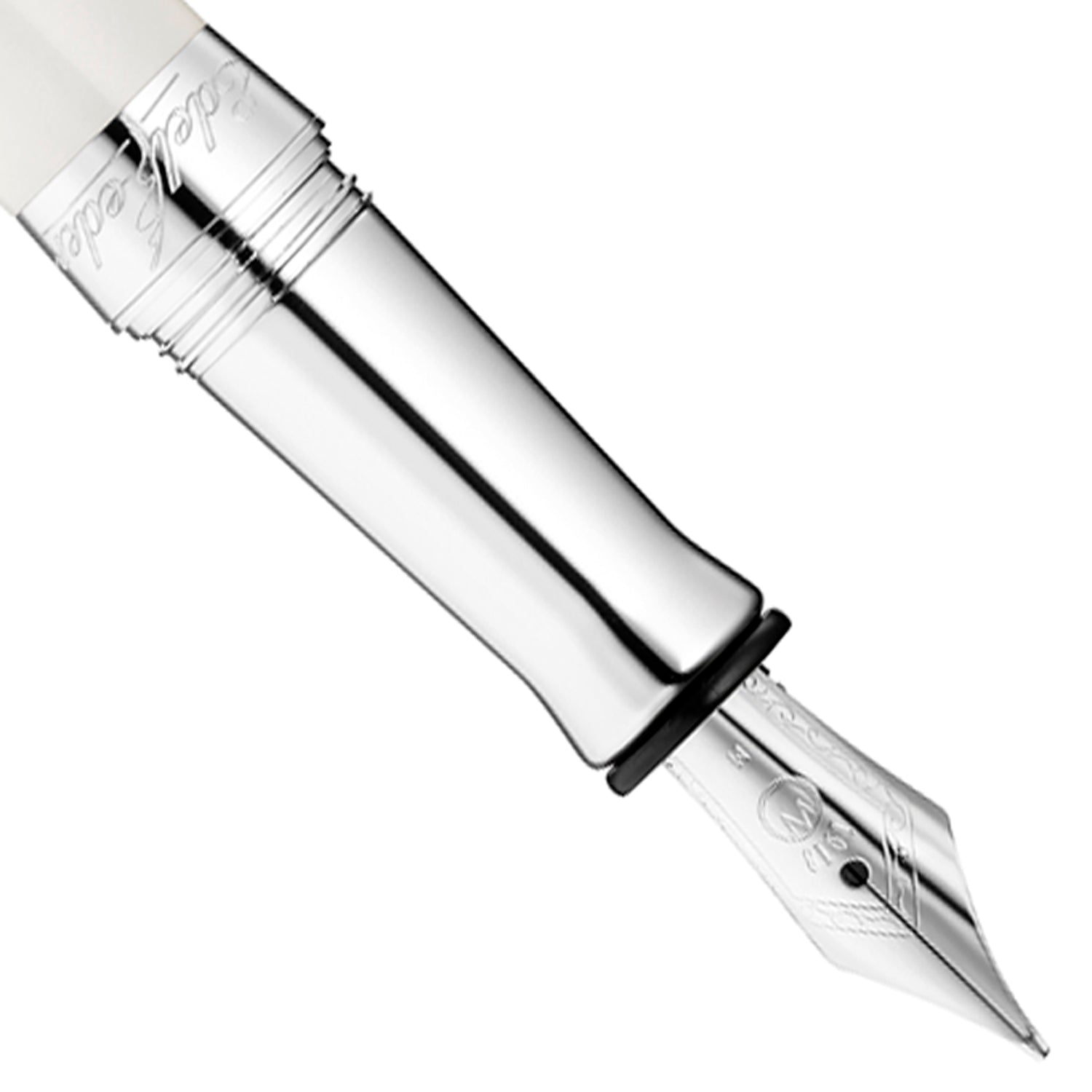 Waldmann Edelfeder Brilliant Champagne White CT Fountain Pen