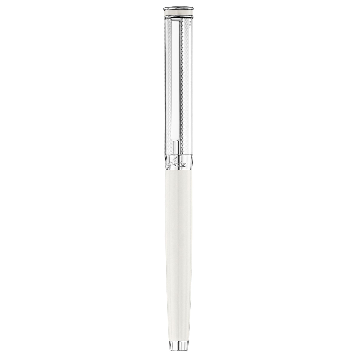 Waldmann Edelfeder Brilliant Champagne White CT Roller Ball Pen 0153