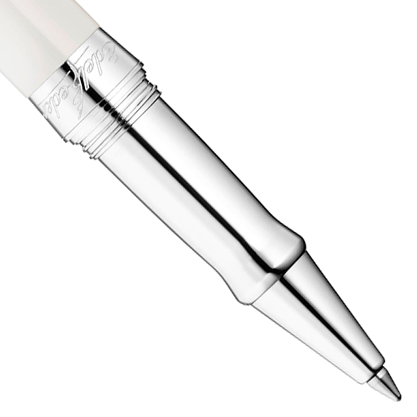Waldmann Edelfeder Brilliant Champagne White CT Roller Ball Pen 0153