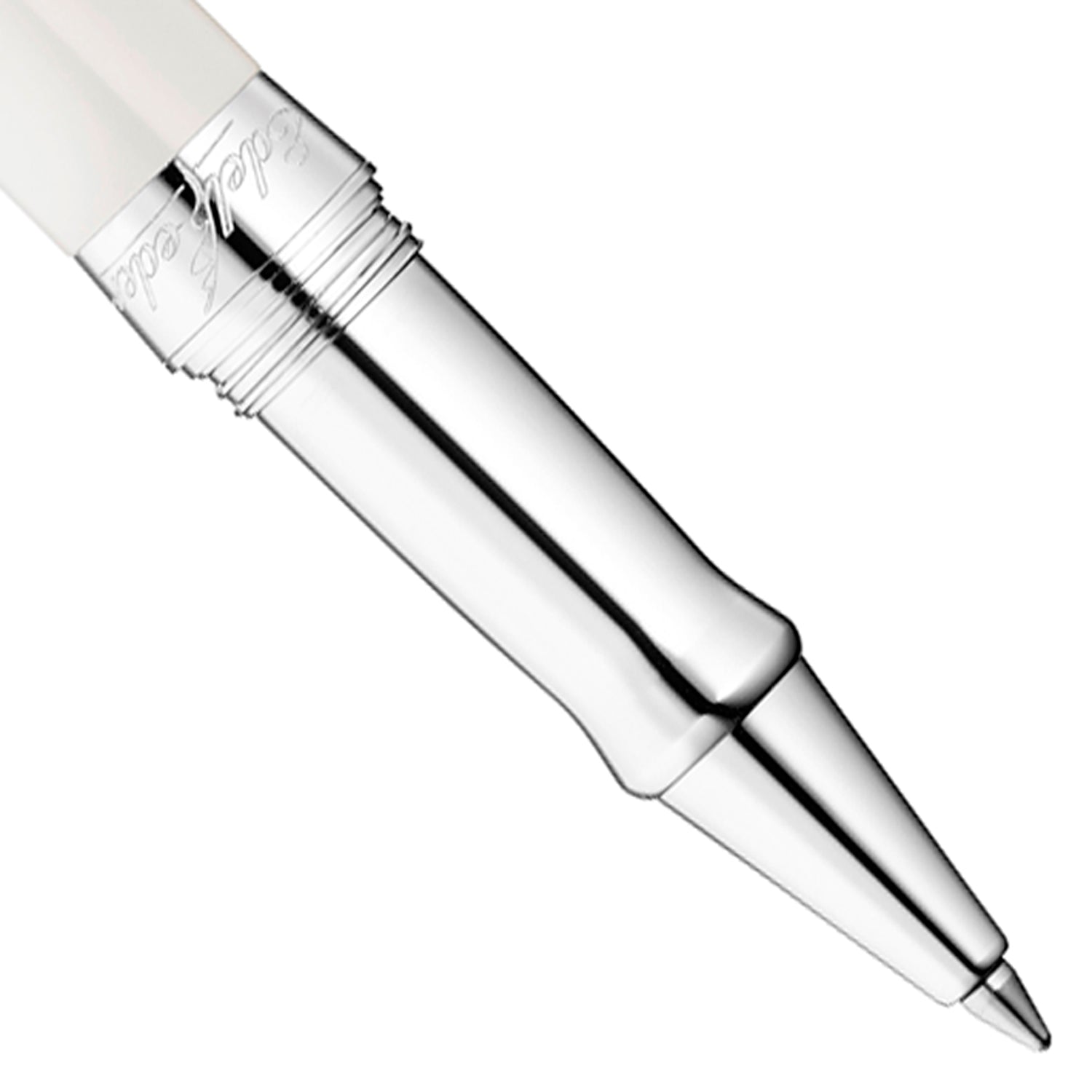 Waldmann Edelfeder Brilliant Champagne White CT Roller Ball Pen 0153