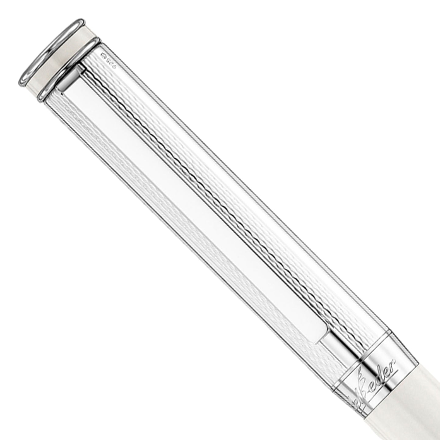 Waldmann Edelfeder Brilliant Champagne White CT Roller Ball Pen 0153