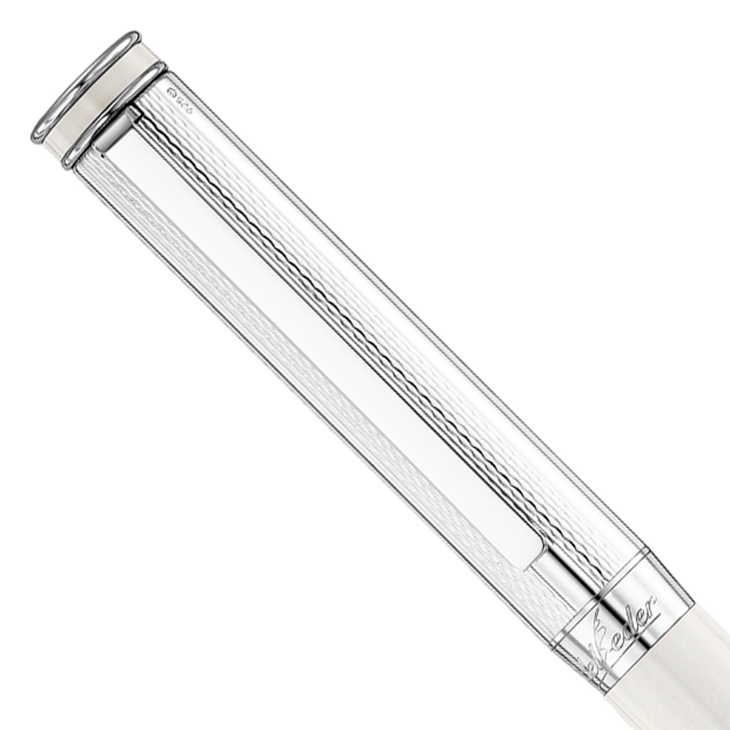 Waldmann Edelfeder Brilliant Champagne White CT Roller Ball Pen 0153