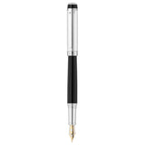 Waldmann Grandeur Black/Silver CT 18CT Fountain Pen