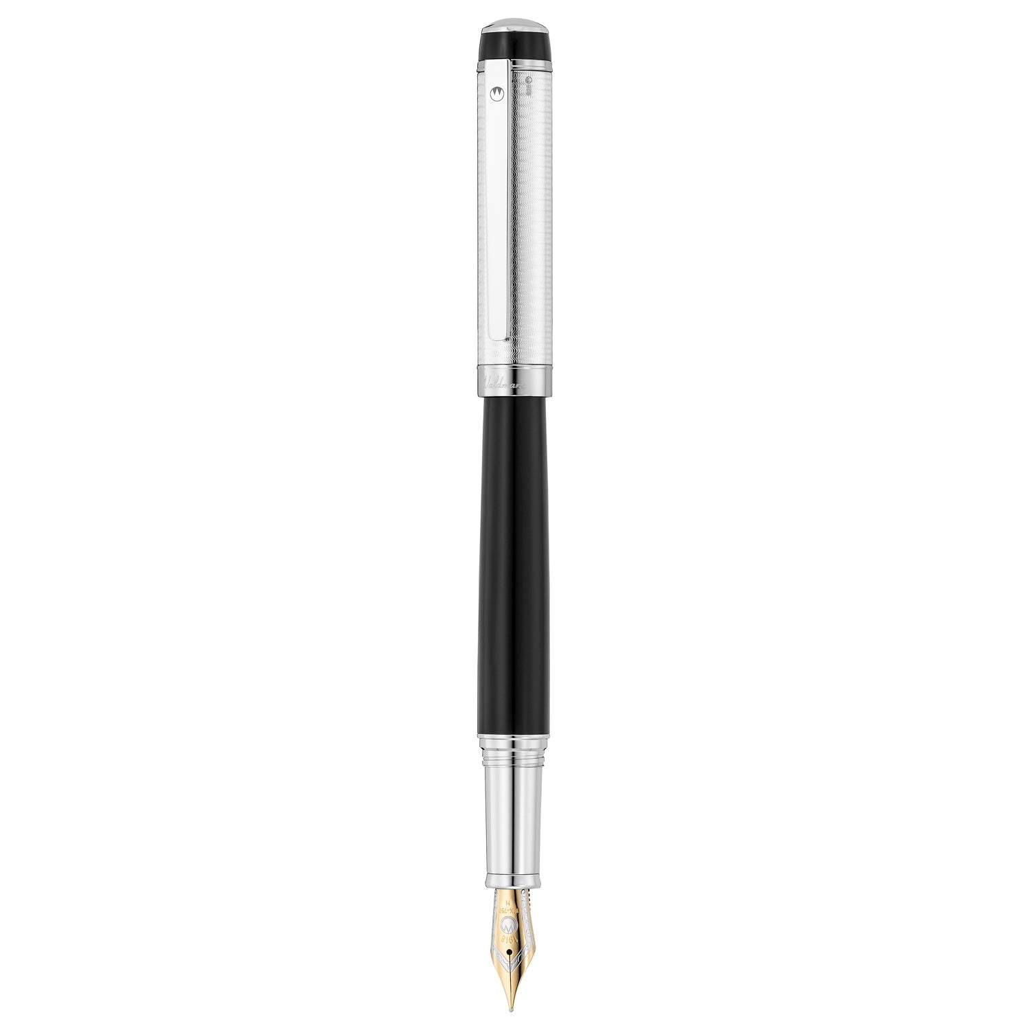 Waldmann Grandeur Black/Silver CT 18CT Fountain Pen