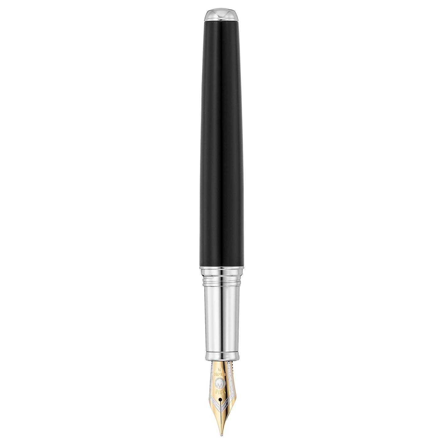 Waldmann Grandeur Black/Silver CT 18CT Fountain Pen