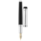 Waldmann Grandeur Black/Silver CT 18CT Fountain Pen
