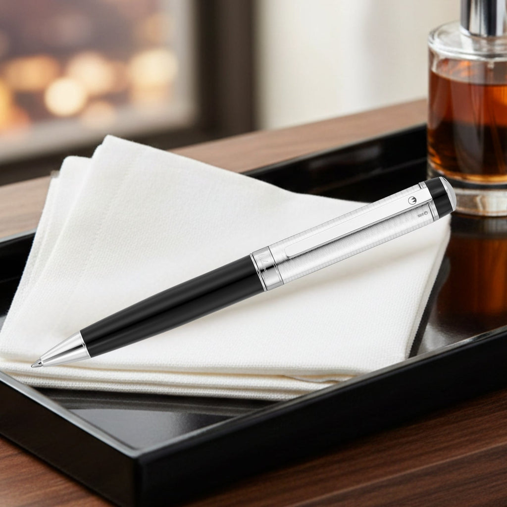 Waldmann Grandeur Black/Silver CT Ballpoint Pen 7755