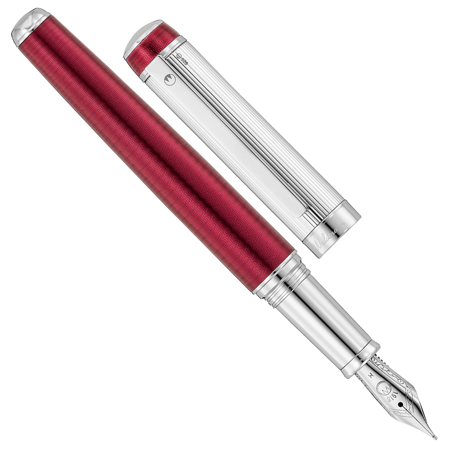 Waldmann Grandeur Burgundy/Silver CT Fountain Pen