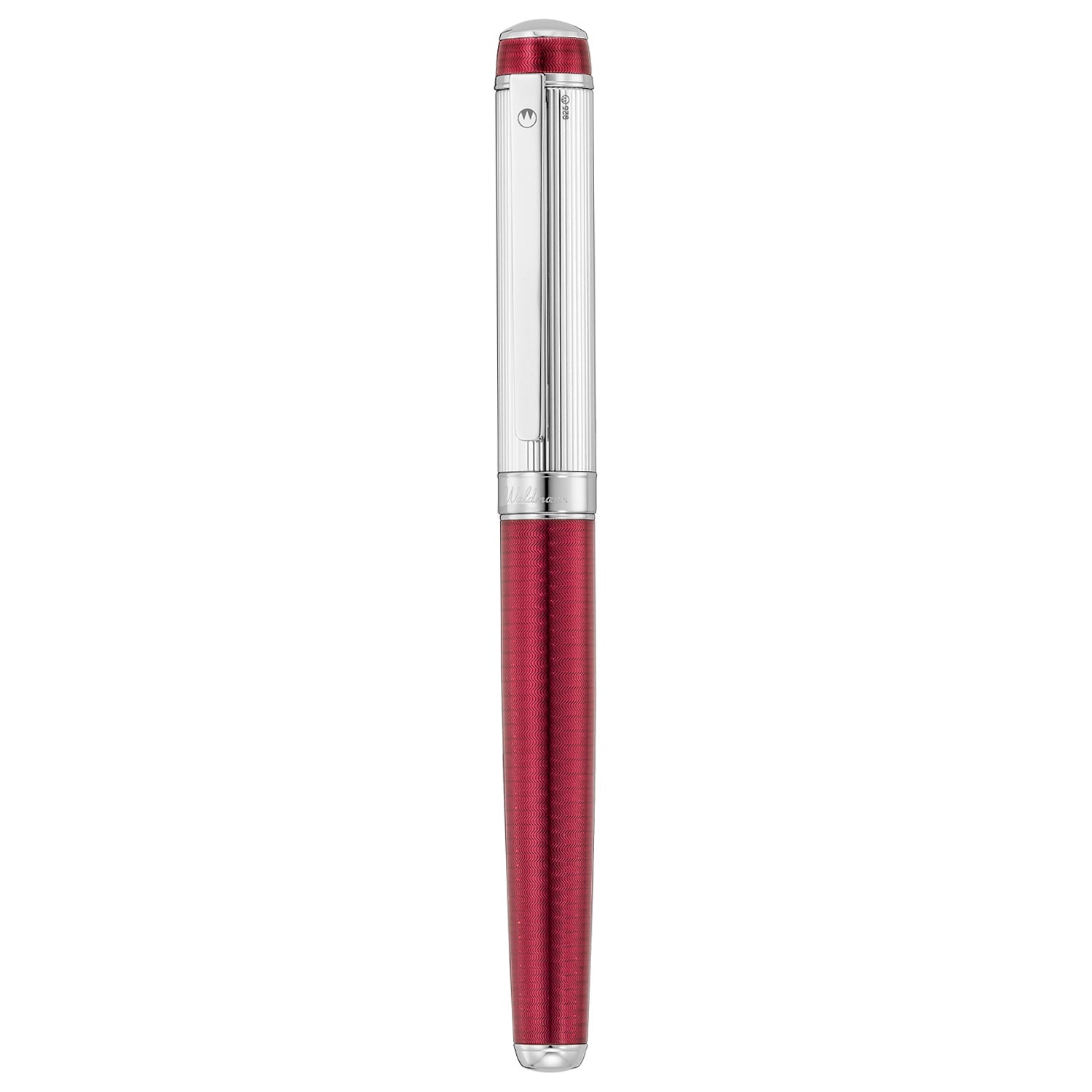 Waldmann Grandeur Burgundy/Silver CT Roller Ball Pen 7817