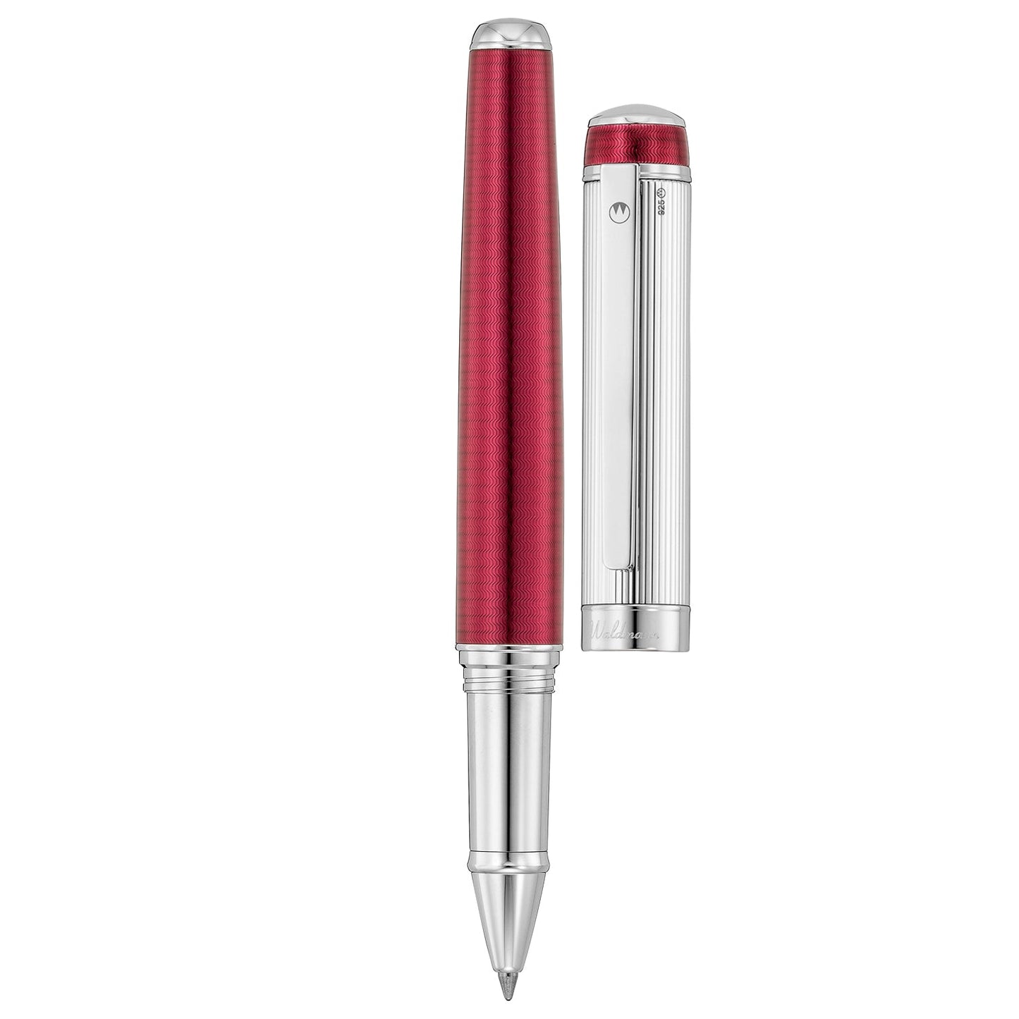 Waldmann Grandeur Burgundy/Silver CT Roller Ball Pen 7817