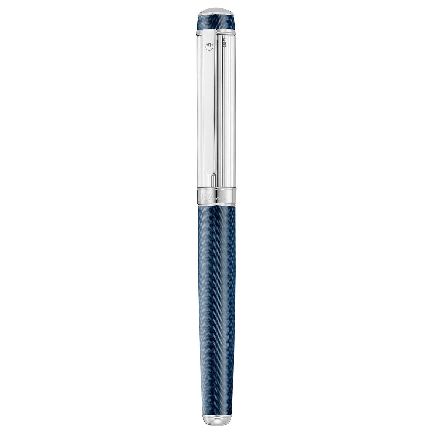 Waldmann Grandeur Ocean Blue/Silver CT 18CT Fountain Pen