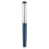 Waldmann Grandeur Ocean Blue/Silver CT 18CT Fountain Pen