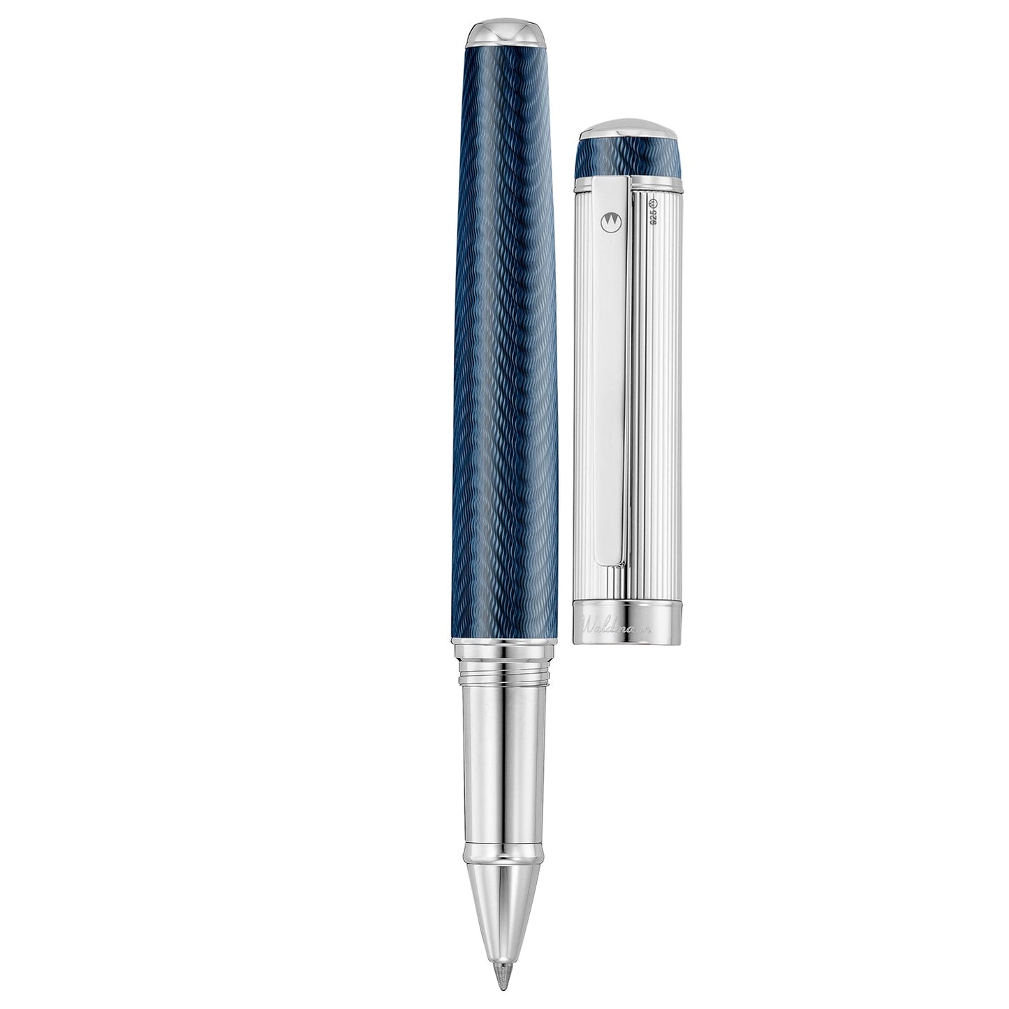 Waldmann Grandeur Ocean Blue/Silver CT Roller Ball Pen 9461