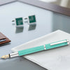 Waldmann Liberty Aquamarine CT 18CT Fountain Pen