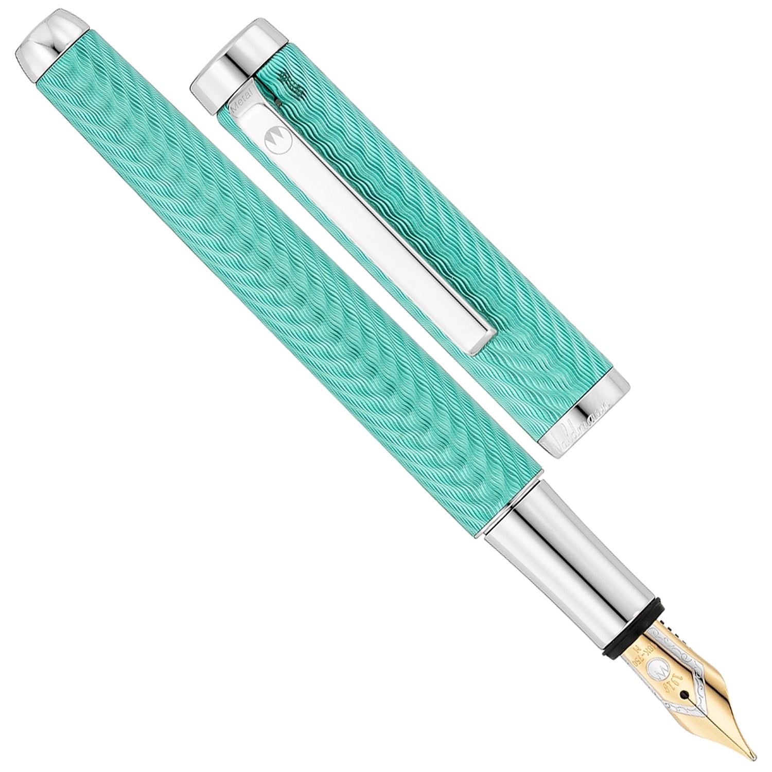 Waldmann Liberty Aquamarine CT 18CT Fountain Pen