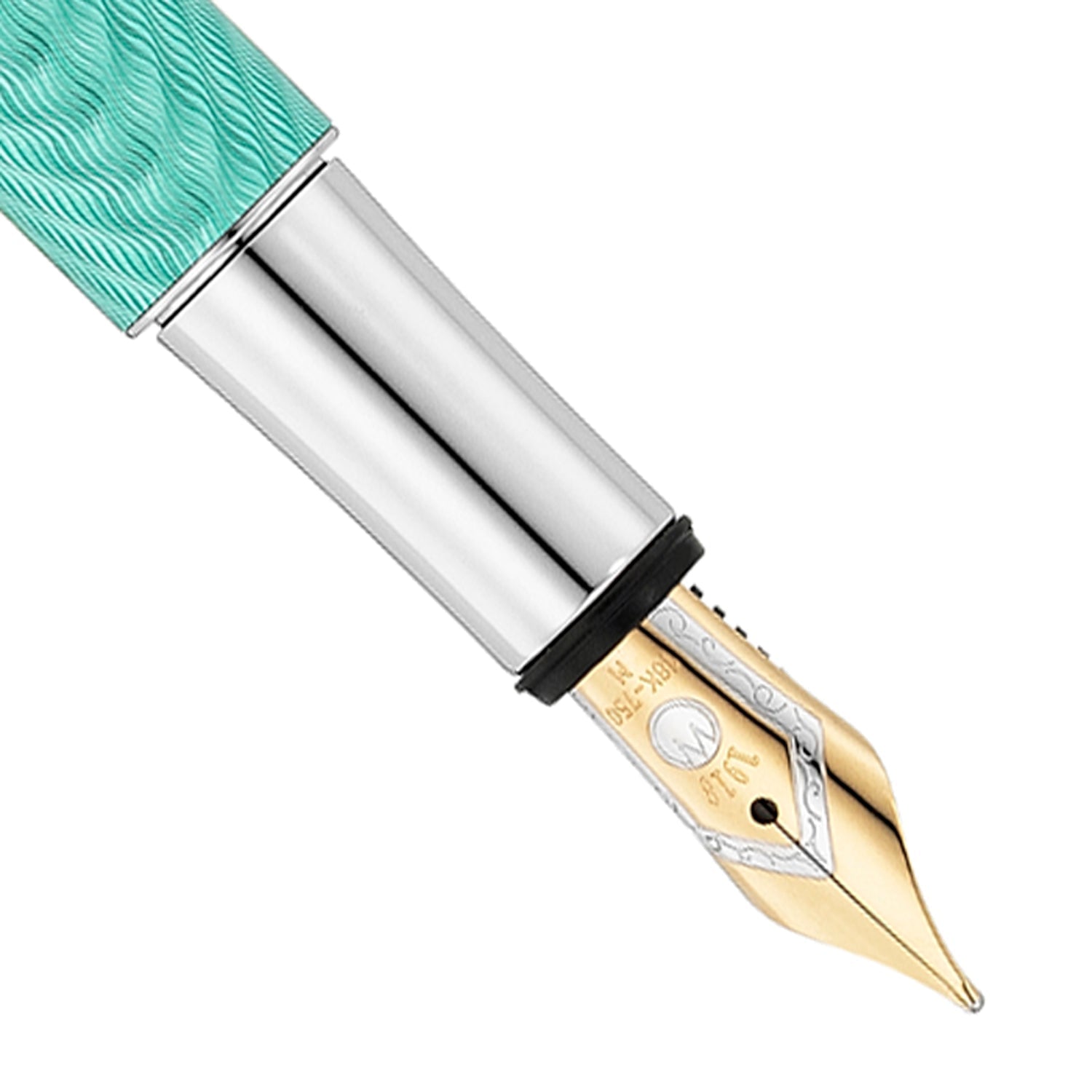 Waldmann Liberty Aquamarine CT 18CT Fountain Pen