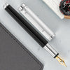 Waldmann Liberty Black/Silver CT 18CT Fountain Pen